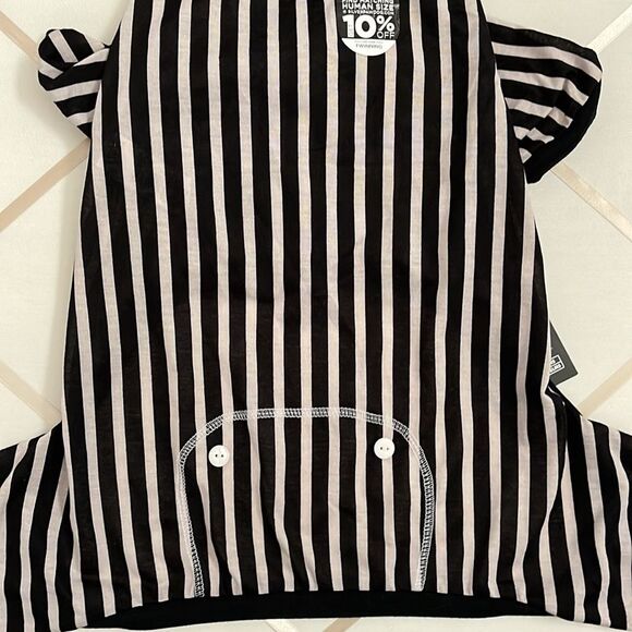 SILVER PAW DOG PJs BLACK and GRAY STRIPE SIZE LARGE - Picture 9 of 13